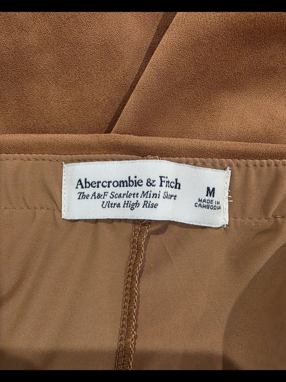 Abercrombie & Fitch Scarlett Suede A-Line Mini Skort